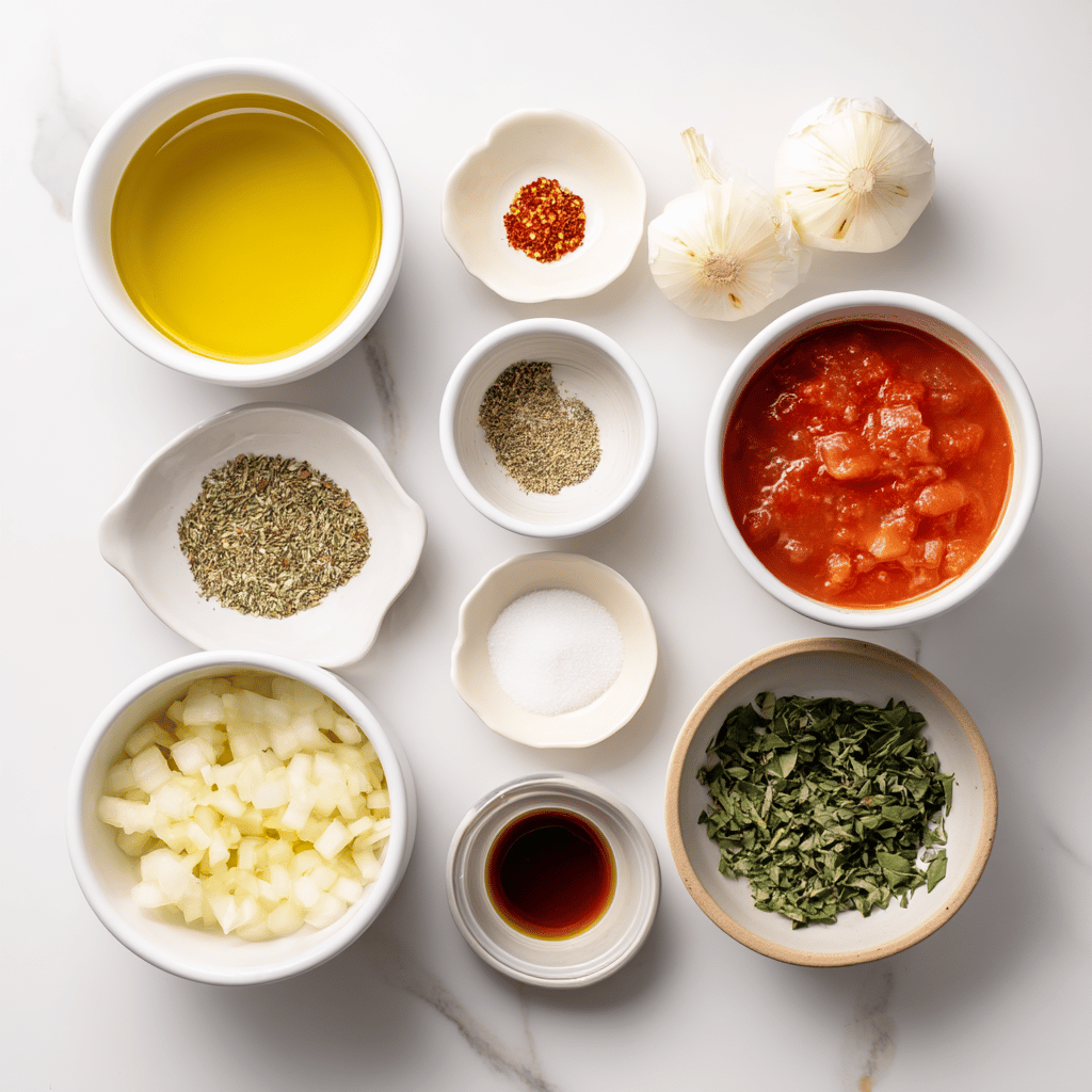 Ingredients for Fall-Inspired Slow Cooker Creamy Tomato Basil Soup