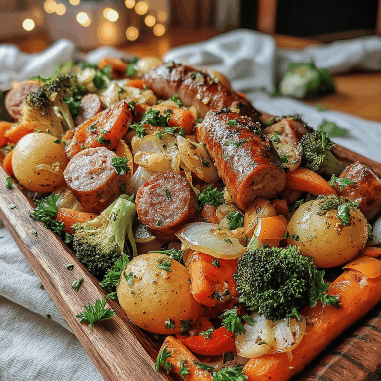 Busy weeknights often call for quick and easy meals that don't skimp on flavor. That's where this Family-Friendly Sheet Pan Sausage and Harvest Veggies recipe comes in! It's a one-pan wonder perfect for those hectic evenings when you need to get dinner on the table fast. With a delightful combination of savory sausages and a colorful array of seasonal vegetables, this dish not only tastes incredible but also packs a nutritious punch.