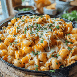Quick & Comforting Skillet Cheesy Taco Macaroni