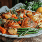 Welcome to the ultimate comfort food experience with our Warm & Cozy One-Pan Garlic Butter Chicken and Veggies! As the days grow shorter and the temperatures begin to drop, there's nothing quite like a hearty, home-cooked meal to bring warmth and joy to our kitchens and our hearts. This delightful one-pan dish is not only easy to prepare, but it also bursts with flavor, thanks to the rich garlic butter sauce that envelops tender chicken and vibrant seasonal vegetables.