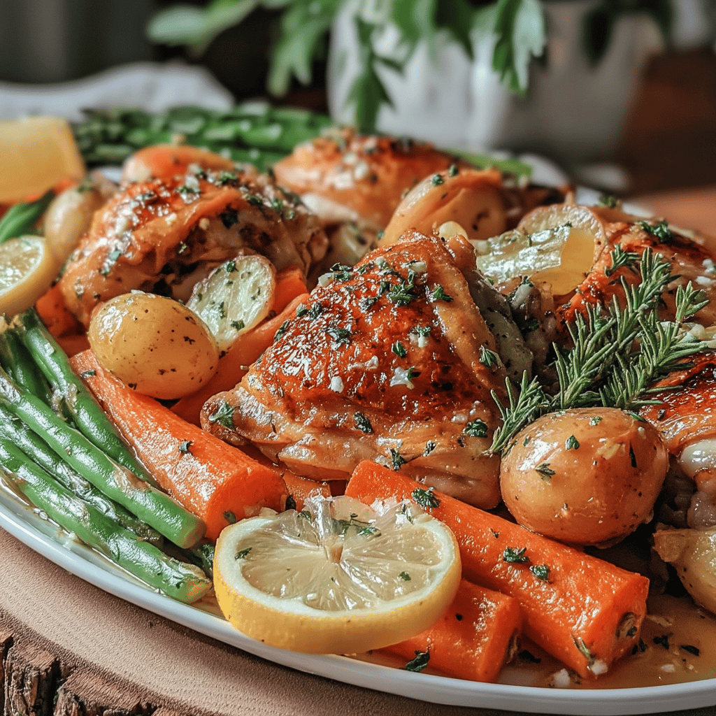 Welcome to the ultimate comfort food experience with our Warm & Cozy One-Pan Garlic Butter Chicken and Veggies! As the days grow shorter and the temperatures begin to drop, there's nothing quite like a hearty, home-cooked meal to bring warmth and joy to our kitchens and our hearts. This delightful one-pan dish is not only easy to prepare, but it also bursts with flavor, thanks to the rich garlic butter sauce that envelops tender chicken and vibrant seasonal vegetables.